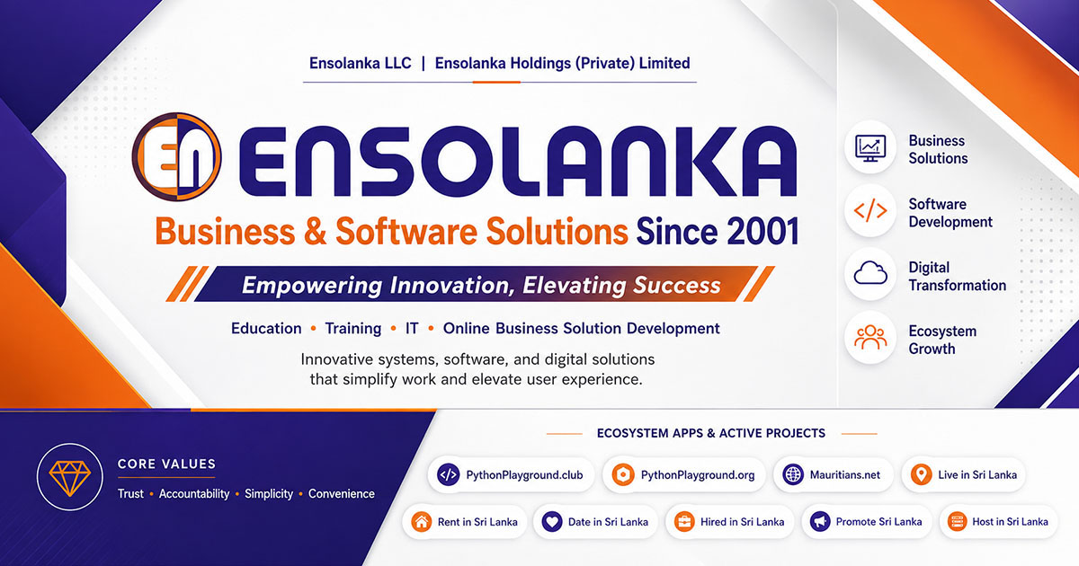Ensolanka Corporate platform preview